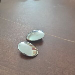 Silver Oval Cufflinks